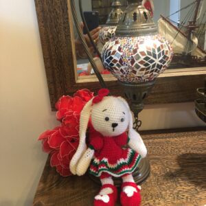 Red Roja bunnies crochet design